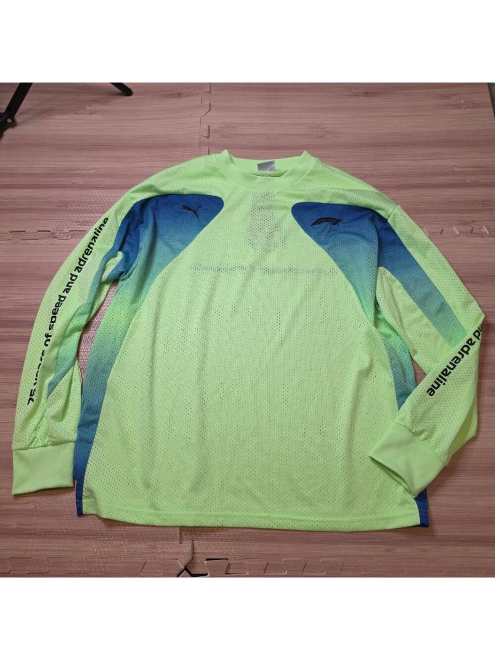 Puma F1 Oversized Longsleeve Tee Men's Size Medium 631642 14 Speed Green